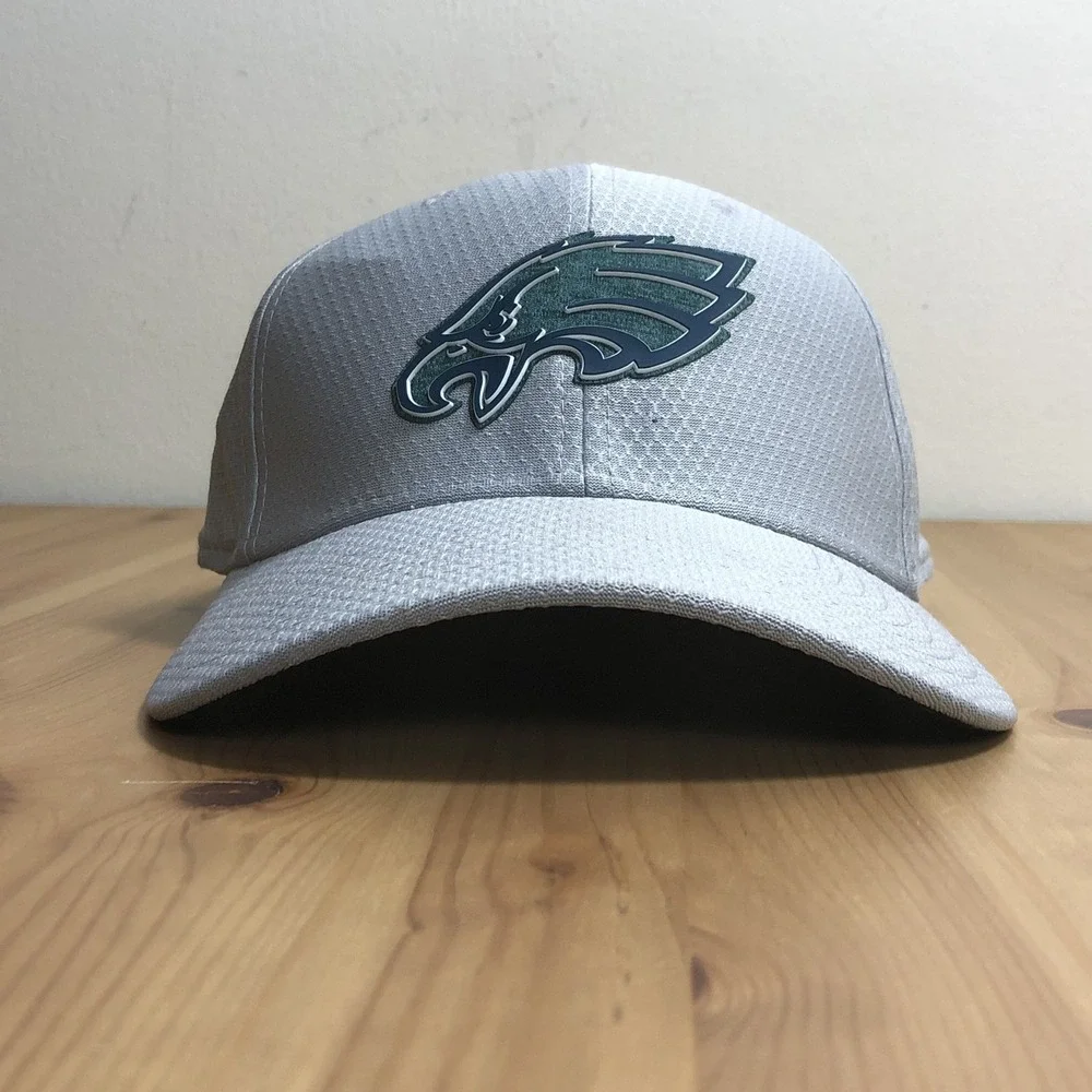 Philadelphia Eagles NFL New Era 39Thirty Flex Hat Cap M/L Gray Green Football